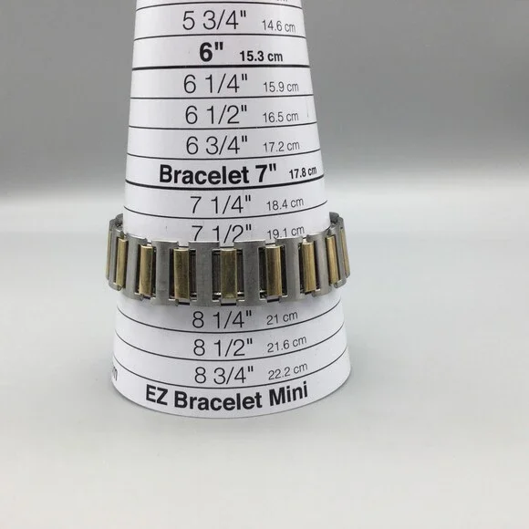 Vintage Dominion Mens Watch 34mm Silver Dial Manual 17 Jewels Two Tone Bracelet - Picture 13 of 14